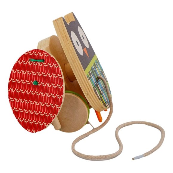 Skip Hop Treetop Owl Pull Toy - 6" Tall x 6" Wide - Picture 2 of 4